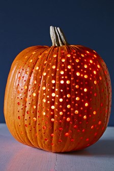 Pumpkins with holes in