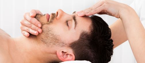Man having a face massage 